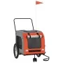 Bicycle pet trailer, iron frame, Oxford fabric in orange and grey. by , pet strollers - Ref: Foro24-93858, Price: 129,52 €, D...
