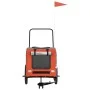 Bicycle pet trailer, iron frame, Oxford fabric in orange and grey. by , pet strollers - Ref: Foro24-93851, Price: 106,23 €, D...