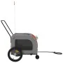Bicycle pet trailer, iron frame, Oxford fabric in orange and grey. by , pet strollers - Ref: Foro24-93851, Price: 106,23 €, D...