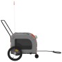 Fahrradanhänger Haustiere Bügeleisen Oxford Stoff orangegrau von , Kinderwagen für Haustiere - Ref: Foro24-93851, Preis: 108,...