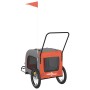 Fahrradanhänger Haustiere Bügeleisen Oxford Stoff orangegrau von , Kinderwagen für Haustiere - Ref: Foro24-93851, Preis: 108,...
