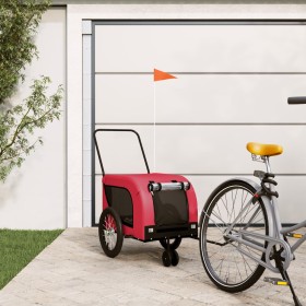 Bicycle pet trailer, iron frame, Oxford fabric, red and black. by , pet strollers - Ref: Foro24-94020, Price: 109,30 €, Disco...