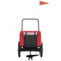 Fahrradanhänger Haustiere Eisen Stoff Oxford rot schwarz von , Kinderwagen für Haustiere - Ref: Foro24-94020, Preis: 109,30 €...