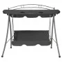 Convertible garden swing with canopy in anthracite color, 198x120x205 cm. by vidaXL, Garden rockers - Ref: Foro24-45074, Pric...