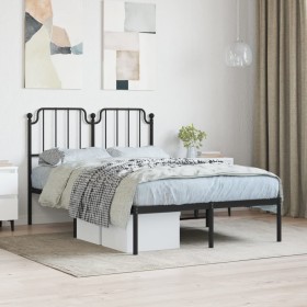 Bettgestell mit schwarzem Metallkopfteil 120x200 cm von , Betten und Lattenroste - Ref: Foro24-373885, Preis: 85,46 €, Rabatt: %