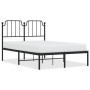 Bettgestell mit schwarzem Metallkopfteil 120x200 cm von , Betten und Lattenroste - Ref: Foro24-373885, Preis: 85,46 €, Rabatt: %