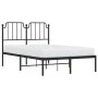 Bed frame with black metal headboard 120x200 cm by , Beds and slatted bases - Ref: Foro24-373885, Price: 84,18 €, Discount: %