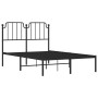 Bettgestell mit schwarzem Metallkopfteil 120x200 cm von , Betten und Lattenroste - Ref: Foro24-373885, Preis: 85,46 €, Rabatt: %