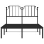 Bettgestell mit schwarzem Metallkopfteil 120x200 cm von , Betten und Lattenroste - Ref: Foro24-373885, Preis: 85,46 €, Rabatt: %