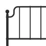 Bed frame with black metal headboard 120x200 cm by , Beds and slatted bases - Ref: Foro24-373885, Price: 84,18 €, Discount: %