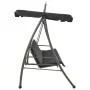 Convertible garden swing with canopy in anthracite color, 198x120x205 cm. by vidaXL, Garden rockers - Ref: Foro24-45074, Pric...