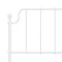 Metal bed frame with headboard and white footboard 140x190 cm by , Beds and slatted bases - Ref: Foro24-373954, Price: 100,14...