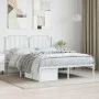 Metal bed frame with white headboard 135x190 cm by , Beds and slatted bases - Ref: Foro24-373935, Price: 89,09 €, Discount: %