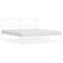 Metallbettgestell mit weißem Kopfteil 193x203 cm von , Betten und Lattenroste - Ref: Foro24-373942, Preis: 101,51 €, Rabatt: %