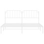 Bettgestell aus Metall mit weißem Kopfteil 180x200 cm von , Betten und Lattenroste - Ref: Foro24-373940, Preis: 113,62 €, Rab...
