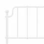 Metal bed frame with white headboard 180x200 cm by , Beds and slatted bases - Ref: Foro24-373940, Price: 111,82 €, Discount: %