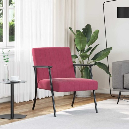 sillón Rojo vino 59 x 75 x 78 cm Terciopelo en Sillones | Comprar online en Foro24