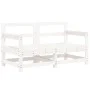 Garten-Ecksofas 2-tlg. massives Kiefernholz weiß von , Modulare Sofas für den Außenbereich - Ref: Foro24-825507, Preis: 134,7...