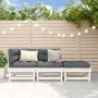 3-teiliges Gartenmöbel-Set massives Zirbenholz weiß von , Modulare Sofas für den Außenbereich - Ref: Foro24-825409, Preis: 15...