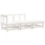 3-teiliges Gartenmöbel-Set massives Zirbenholz weiß von , Modulare Sofas für den Außenbereich - Ref: Foro24-825409, Preis: 15...