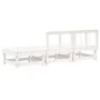 3-teiliges Gartenmöbel-Set massives Zirbenholz weiß von , Modulare Sofas für den Außenbereich - Ref: Foro24-825409, Preis: 15...