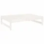 Gartenhocker aus massivem Kiefernholz weiß 120x80 cm von , Modulare Sofas für den Außenbereich - Ref: Foro24-825710, Preis: 1...
