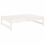 Gartenhocker aus massivem Kiefernholz weiß 120x80 cm von , Modulare Sofas für den Außenbereich - Ref: Foro24-825710, Preis: 8...