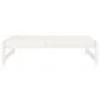 Solid white pine garden stool 120x80 cm by , Modular outdoor sofas - Ref: Foro24-825710, Price: 101,88 €, Discount: %
