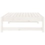 Gartenhocker aus massivem Kiefernholz weiß 120x80 cm von , Modulare Sofas für den Außenbereich - Ref: Foro24-825710, Preis: 8...