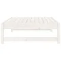 Solid white pine garden stool 120x80 cm by , Modular outdoor sofas - Ref: Foro24-825710, Price: 101,88 €, Discount: %