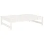 Gartenhocker aus massivem Kiefernholz weiß 120x80 cm von , Modulare Sofas für den Außenbereich - Ref: Foro24-825710, Preis: 1...