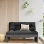Central garden sofa made of solid gray pine wood 120x80 cm by , Modular outdoor sofas - Ref: Foro24-825746, Price: 130,76 €, ...