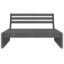 Central garden sofa made of solid gray pine wood 120x80 cm by , Modular outdoor sofas - Ref: Foro24-825746, Price: 136,54 €, ...