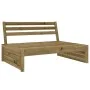 Central garden sofa made of impregnated pine wood 120x80 cm by , Modular outdoor sofas - Ref: Foro24-825750, Price: 110,82 €,...