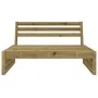 Central garden sofa made of impregnated pine wood 120x80 cm by , Modular outdoor sofas - Ref: Foro24-825750, Price: 110,82 €,...