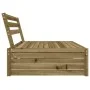 Central garden sofa made of impregnated pine wood 120x80 cm by , Modular outdoor sofas - Ref: Foro24-825750, Price: 110,82 €,...