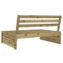 Central garden sofa made of impregnated pine wood 120x80 cm by , Modular outdoor sofas - Ref: Foro24-825750, Price: 110,82 €,...