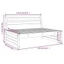 Central garden sofa made of impregnated pine wood 120x80 cm by , Modular outdoor sofas - Ref: Foro24-825750, Price: 110,82 €,...