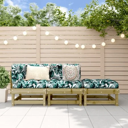 3-piece garden furniture set made of impregnated pine wood by , Modular outdoor sofas - Ref: Foro24-825414, Price: 142,51 €, ...