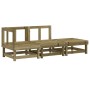 Juego de muebles de jardín 3 pzas madera de pino impregnada de , Sofás modulares de exterior - Ref: Foro24-825414, Precio: 15...