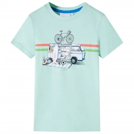 Camiseta infantil verde menta claro 128 de , Camisetas para niños - Ref: Foro24-12047, Precio: 8,32 €, Descuento: %