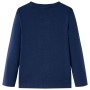 Camiseta infantil de manga larga azul marino melange 140 de , Camisetas para niños - Ref: Foro24-12633, Precio: 8,85 €