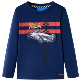 Marineblaues Langarm-T-Shirt für Kinder 140 von , Kinder-T-Shirts - Ref: Foro24-13083, Preis: 11,99 €, Rabatt: %