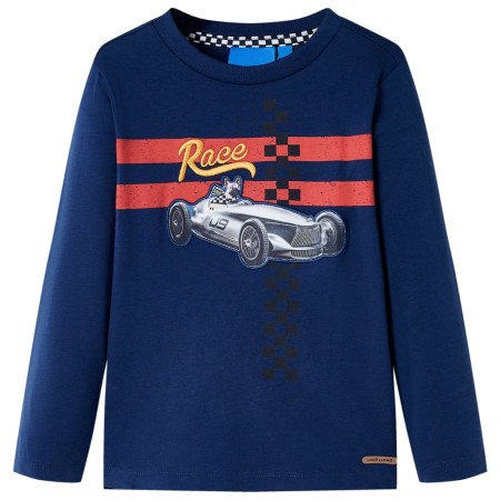 Marineblaues Langarm-T-Shirt für Kinder 140 von , Kinder-T-Shirts - Ref: Foro24-13083, Preis: 11,99 €, Rabatt: %
