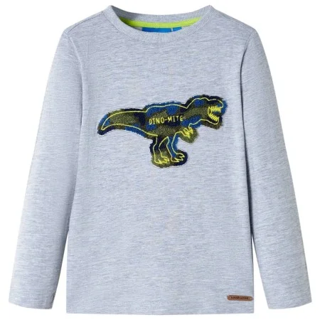 Langarm-T-Shirt für Kinder grau melange 116 von , Kinder-T-Shirts - Ref: Foro24-13261, Preis: 8,59 €, Rabatt: %