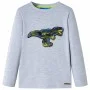 Long-sleeved gray melange children's t-shirt size 140 by , Kids T-shirts - Ref: Foro24-13263, Price: 10,10 €, Discount: %