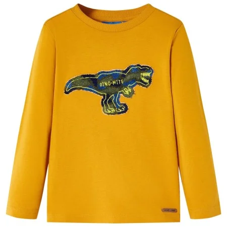 Langarm-T-Shirt für Kinder in der Farbe Ocker 140 von , Kinder-T-Shirts - Ref: Foro24-13268, Preis: 8,59 €, Rabatt: %