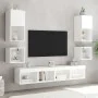 Wall-mounted TV stand with LED lights white 30x28.5x30 cm by , TV Furniture - Ref: Foro24-836973, Price: 26,90 €, Discount: %