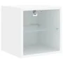 Wall-mounted TV stand with LED lights white 30x28.5x30 cm by , TV Furniture - Ref: Foro24-836973, Price: 26,90 €, Discount: %