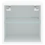 Wall-mounted TV stand with LED lights white 30x28.5x30 cm by , TV Furniture - Ref: Foro24-836973, Price: 26,90 €, Discount: %